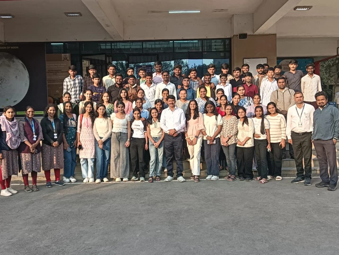Desai Classes student batch outdoor group photo