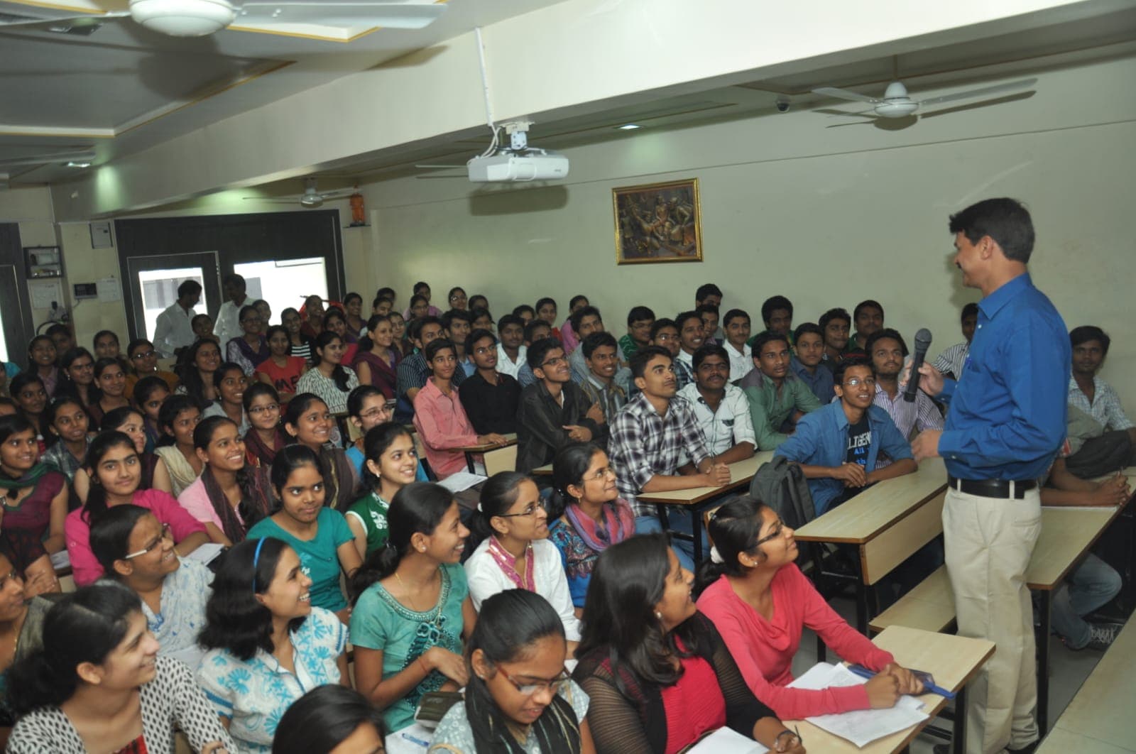 Desai Classes — Packed classroom with students